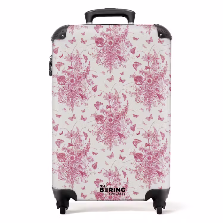 Koffer - Klassiek boeket patroon roze — 1
