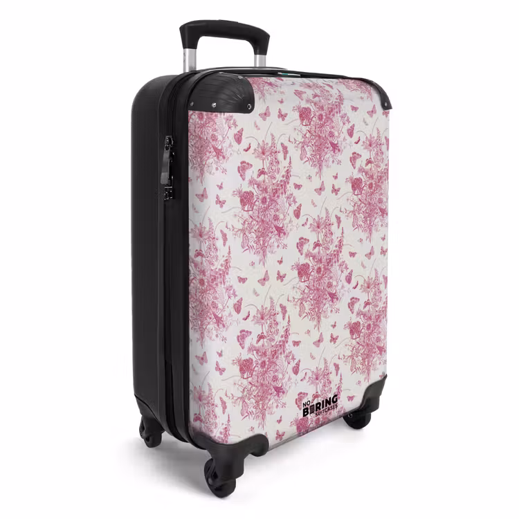 Koffer - Klassiek boeket patroon roze — 2