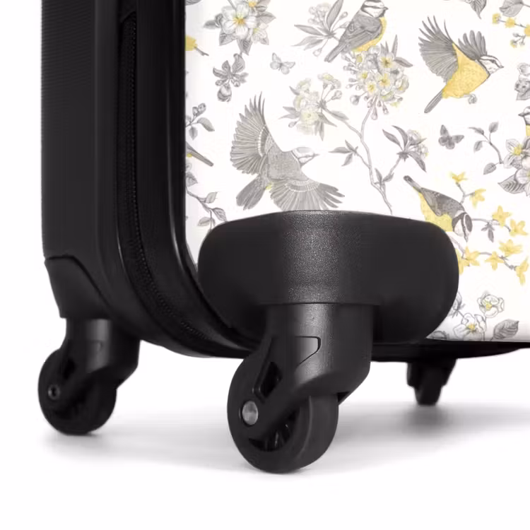 Koffer - Klassiek vogel en bloemen patroon geel — 7