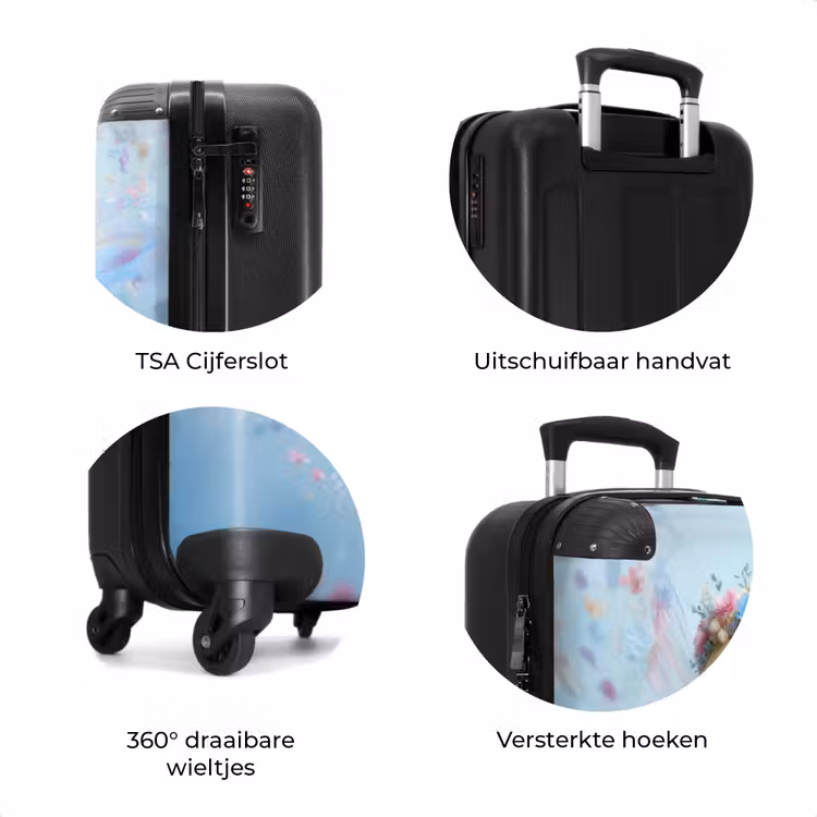 Koffer - Fee met blauwe jurk en bloemetjes kroon — 8