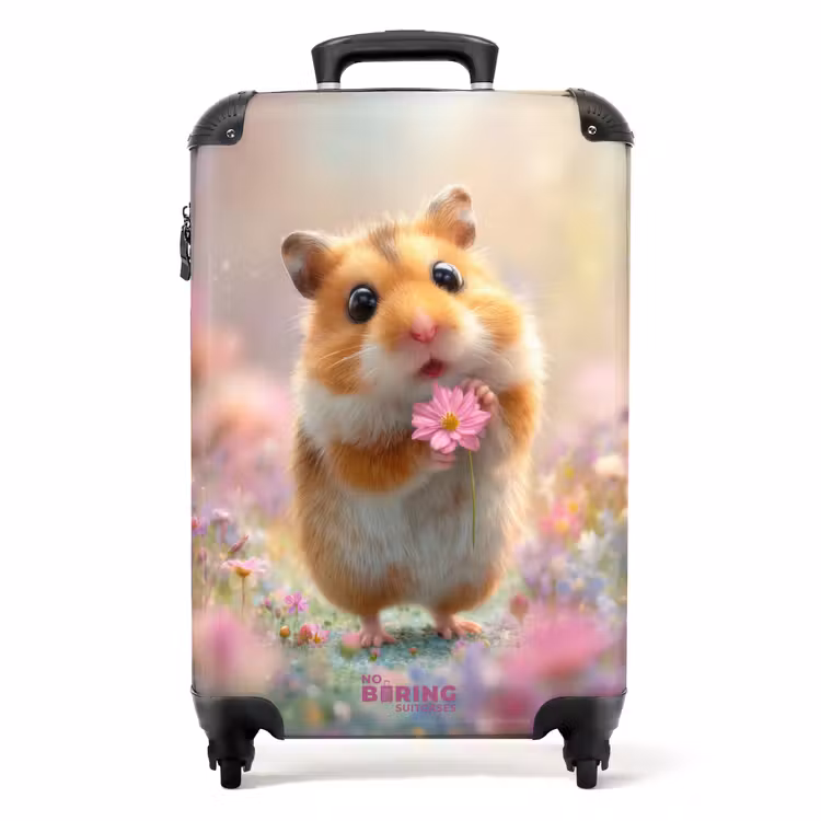 Koffer - Hamster omringd door bloemen — 1