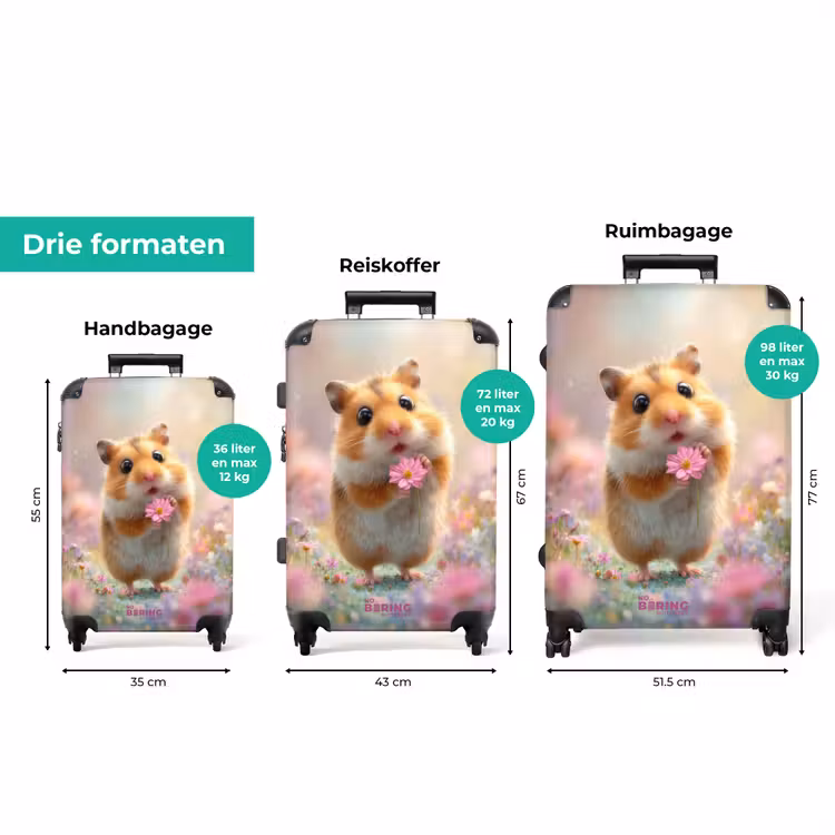 Koffer - Hamster omringd door bloemen — 3