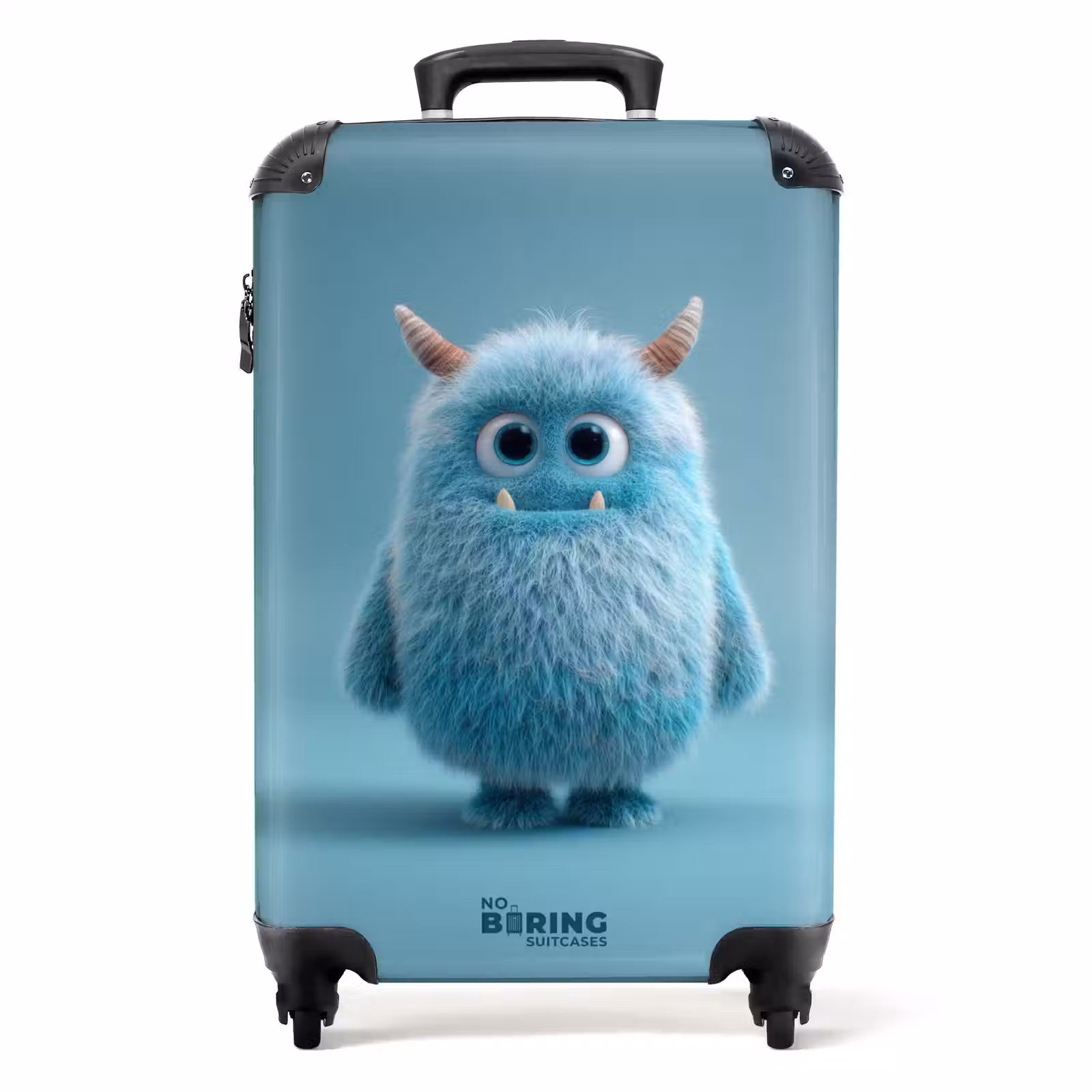 Koffer - Blauw monster op een blauwe achtergrond — 1