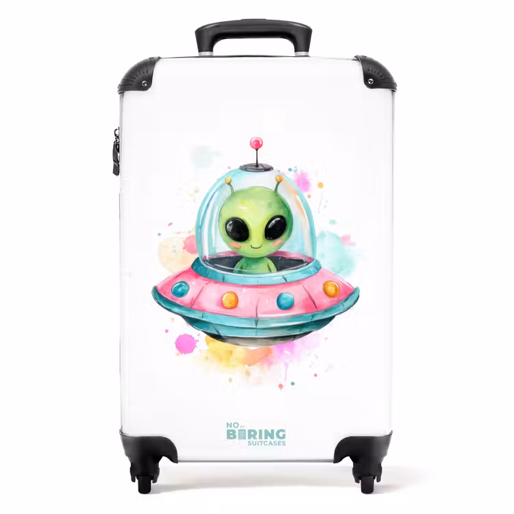Koffer - Alien in een kleurrijke ufo — 1
