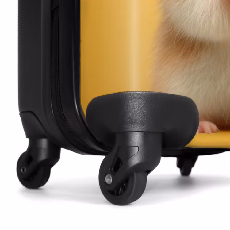 Koffer - Hamster met een nootje op een gele achtergrond — 7