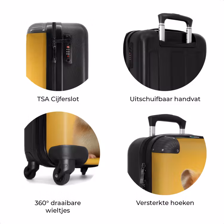Koffer - Hamster met een nootje op een gele achtergrond — 8