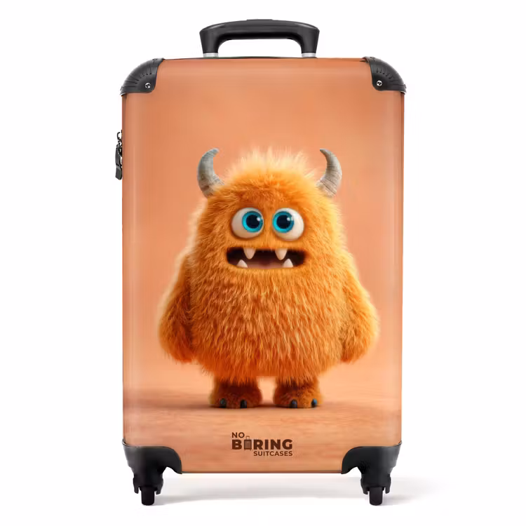 Koffer - Oranje monster op een oranje achtergrond — 1