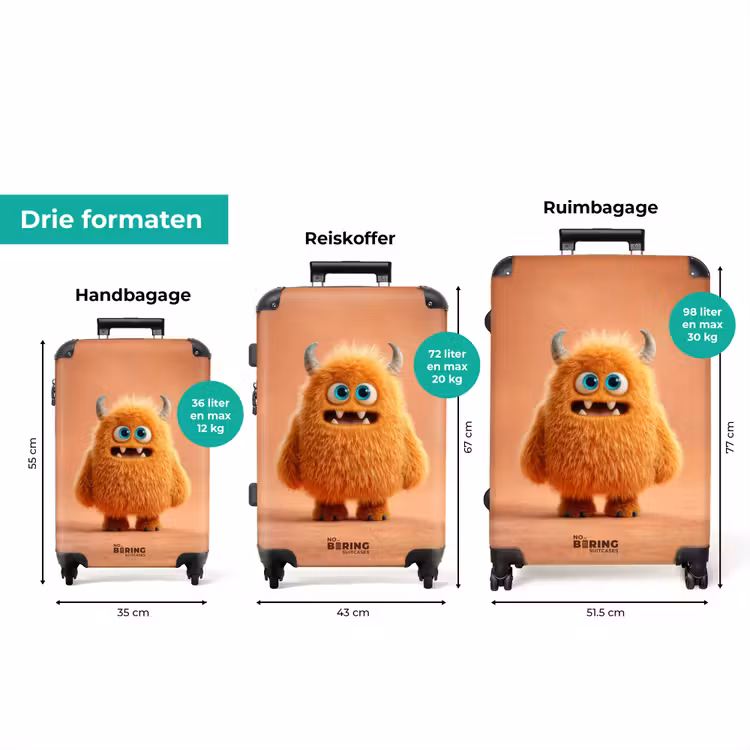 Koffer - Oranje monster op een oranje achtergrond — 3