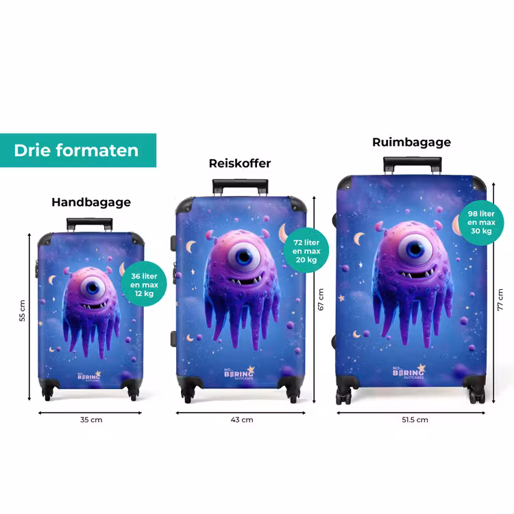 Koffer - Paars monster in de ruimte — 3