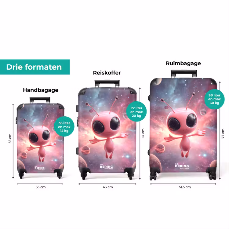 Koffer - Roze alien in de ruimte — 3
