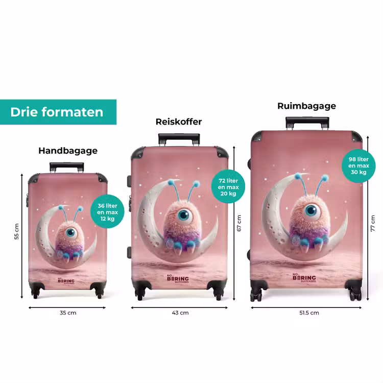 Koffer - Roze monster op de maan — 3