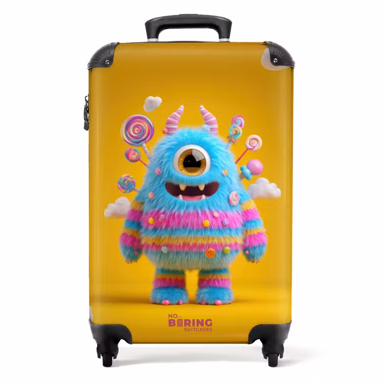 Koffer - Snoep monster op een gele achtergrond — 1