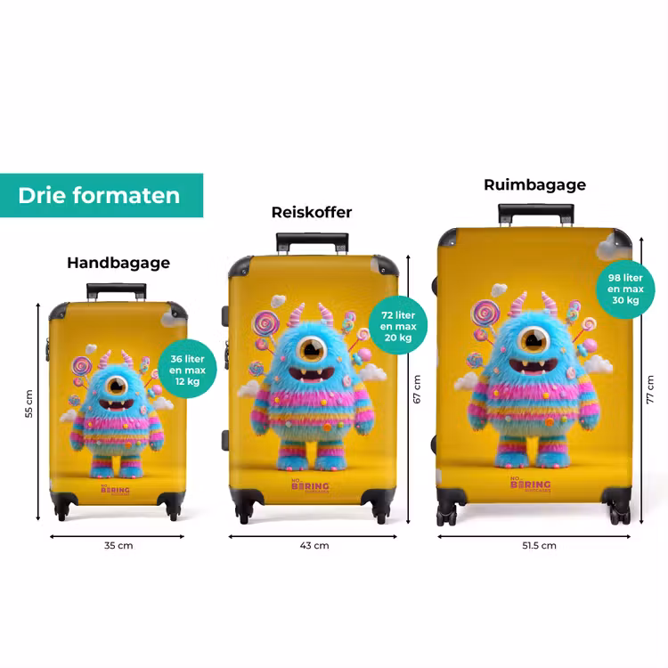 Koffer - Snoep monster op een gele achtergrond — 3