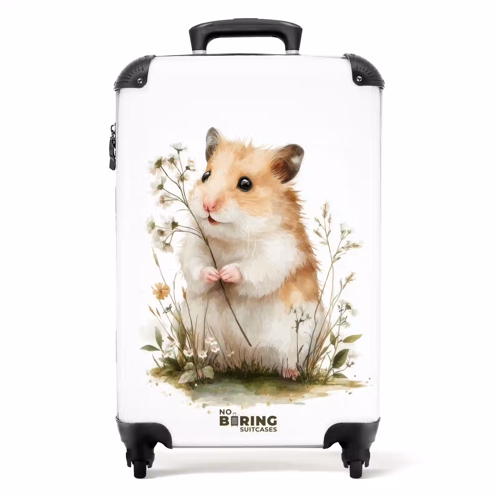 Koffer - Hamster met bloemetjes — 1