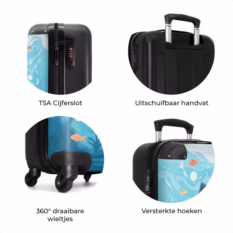 Koffer - animatie haai zwemmend in het water — 8