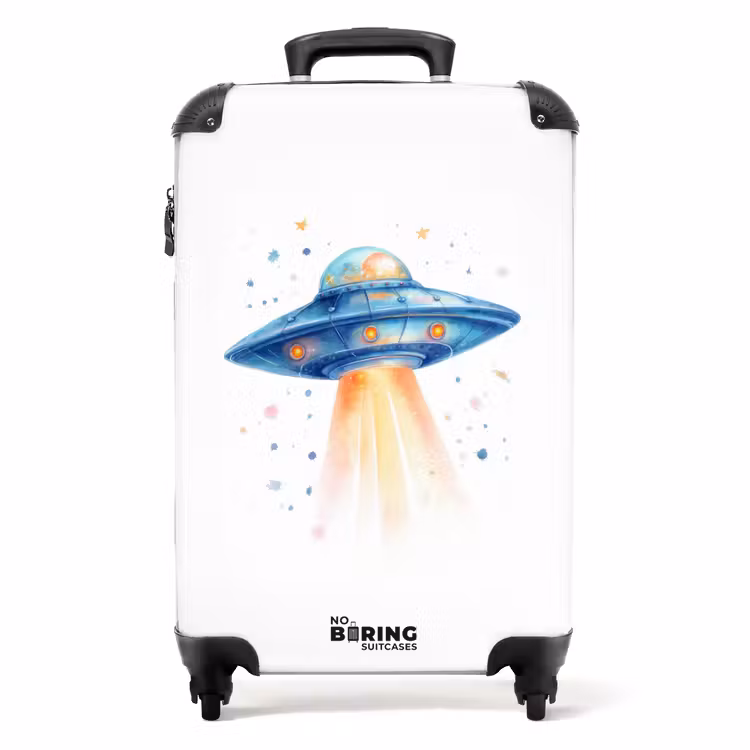 Koffer - Blauwe ufo die opstijgd — 1