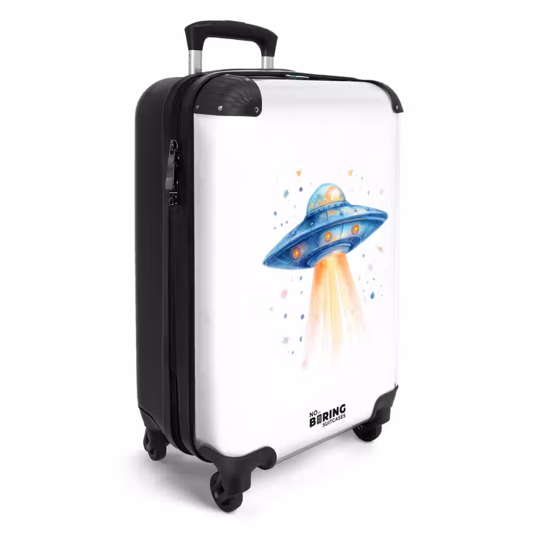 Koffer - Blauwe ufo die opstijgd — 2