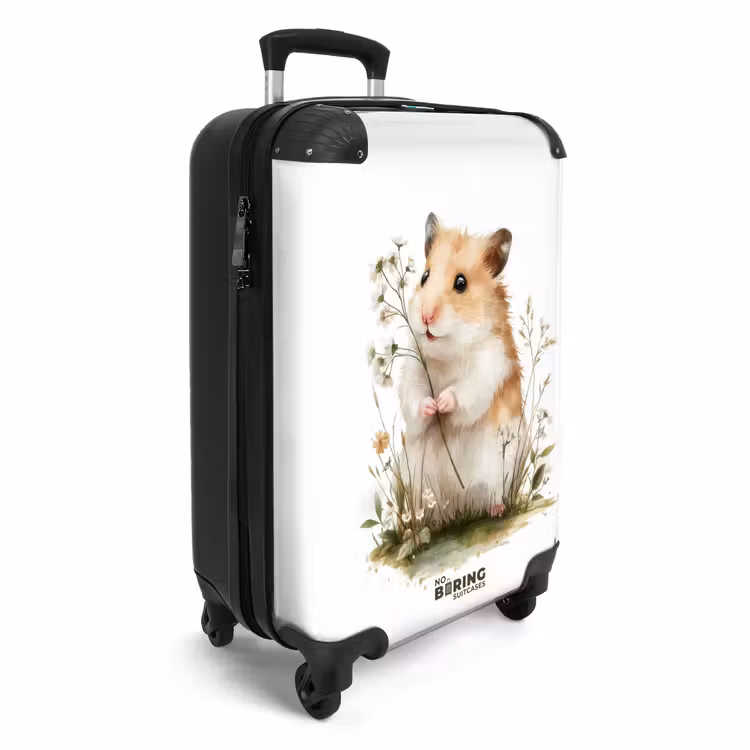 Koffer - Hamster met bloemetjes — 2