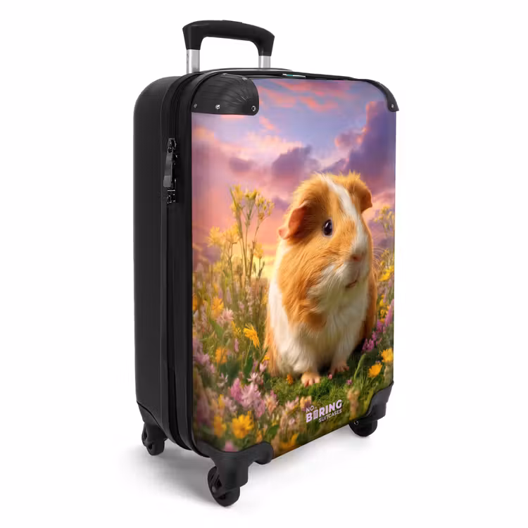 Koffer - Hamster tussen de bloemen met zonsondergang — 2
