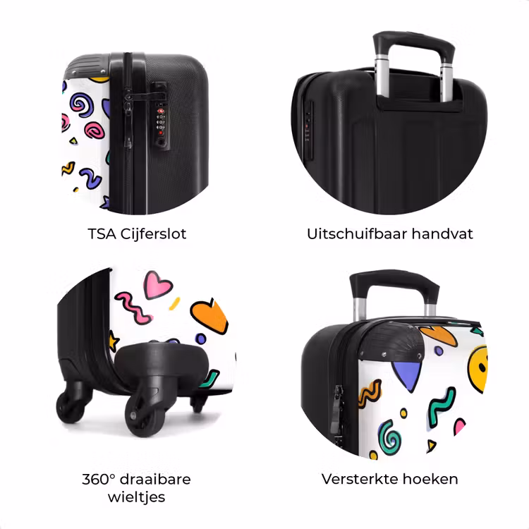 Koffer - Kleurrijk patroon op een witte achtergrond — 8