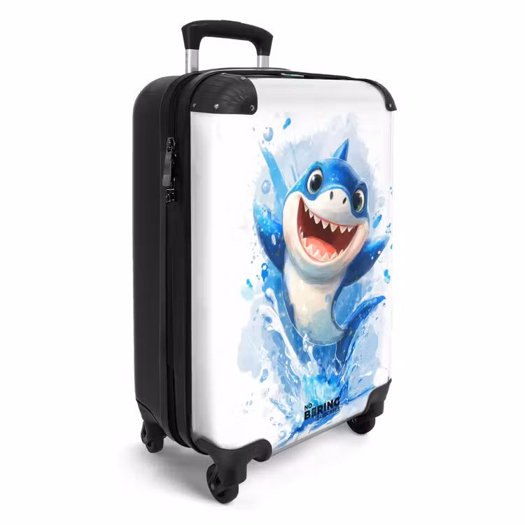 Koffer - Vrolijke animatie haai uit het water — 2