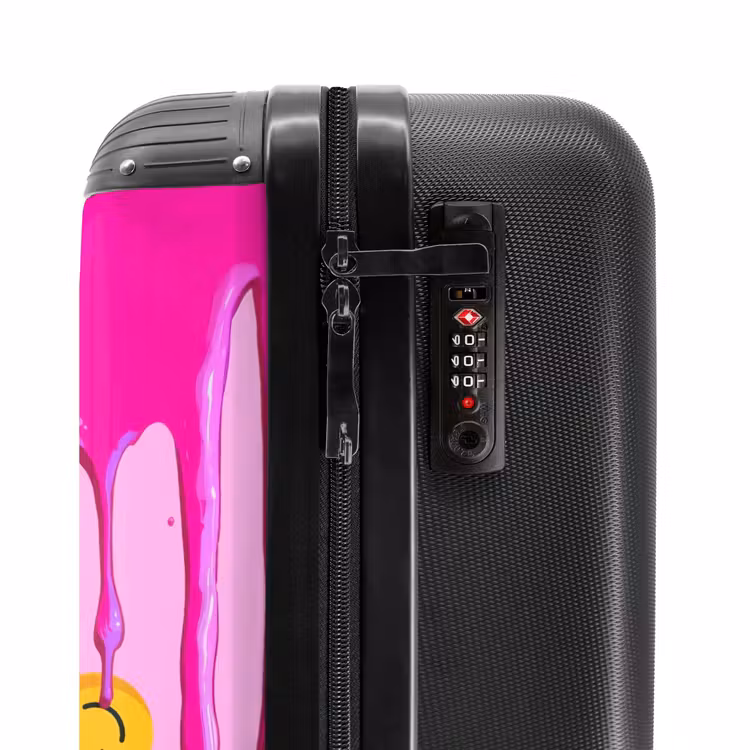 Koffer - Druipend roze verf over smiley's — 6