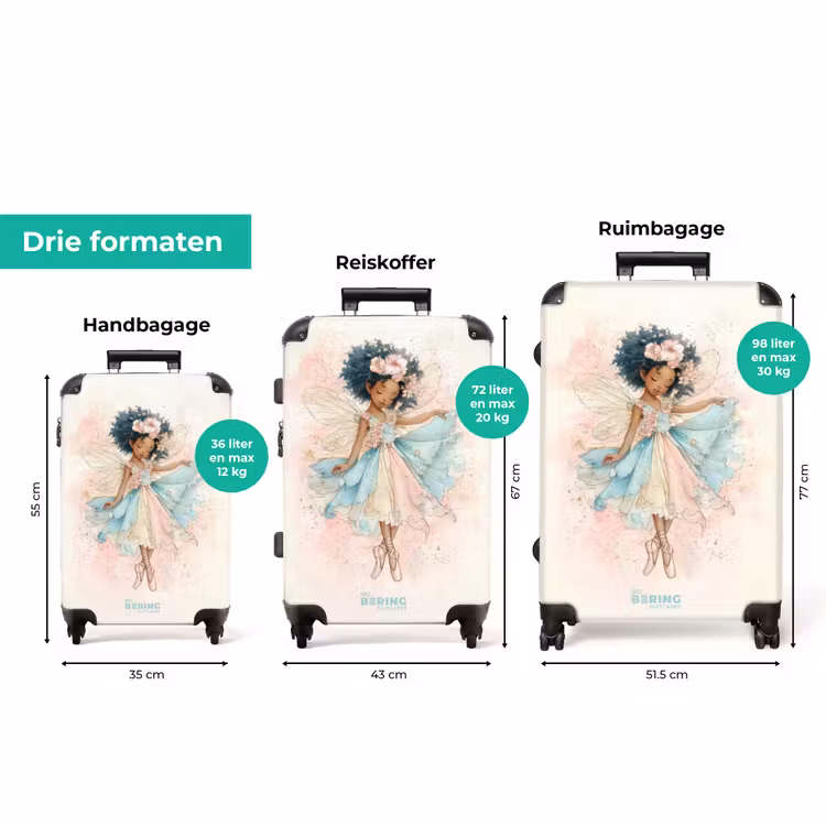 Koffer - Elf in een pastel jurk en vleugels — 3