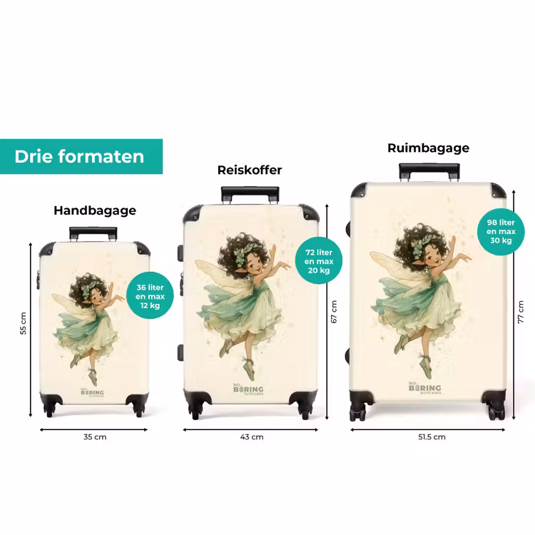 Koffer - Elf met donkere krullen en een groene jurk — 3