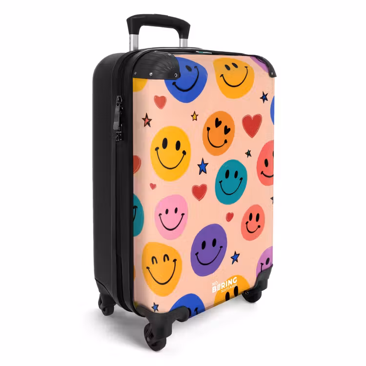 Koffer - Patroon van kleurrijke smiley's — 2