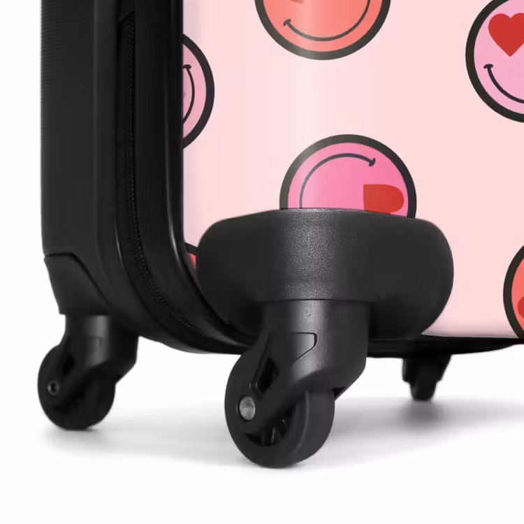 Koffer - Roze smiley's op een roze achtergrond — 7