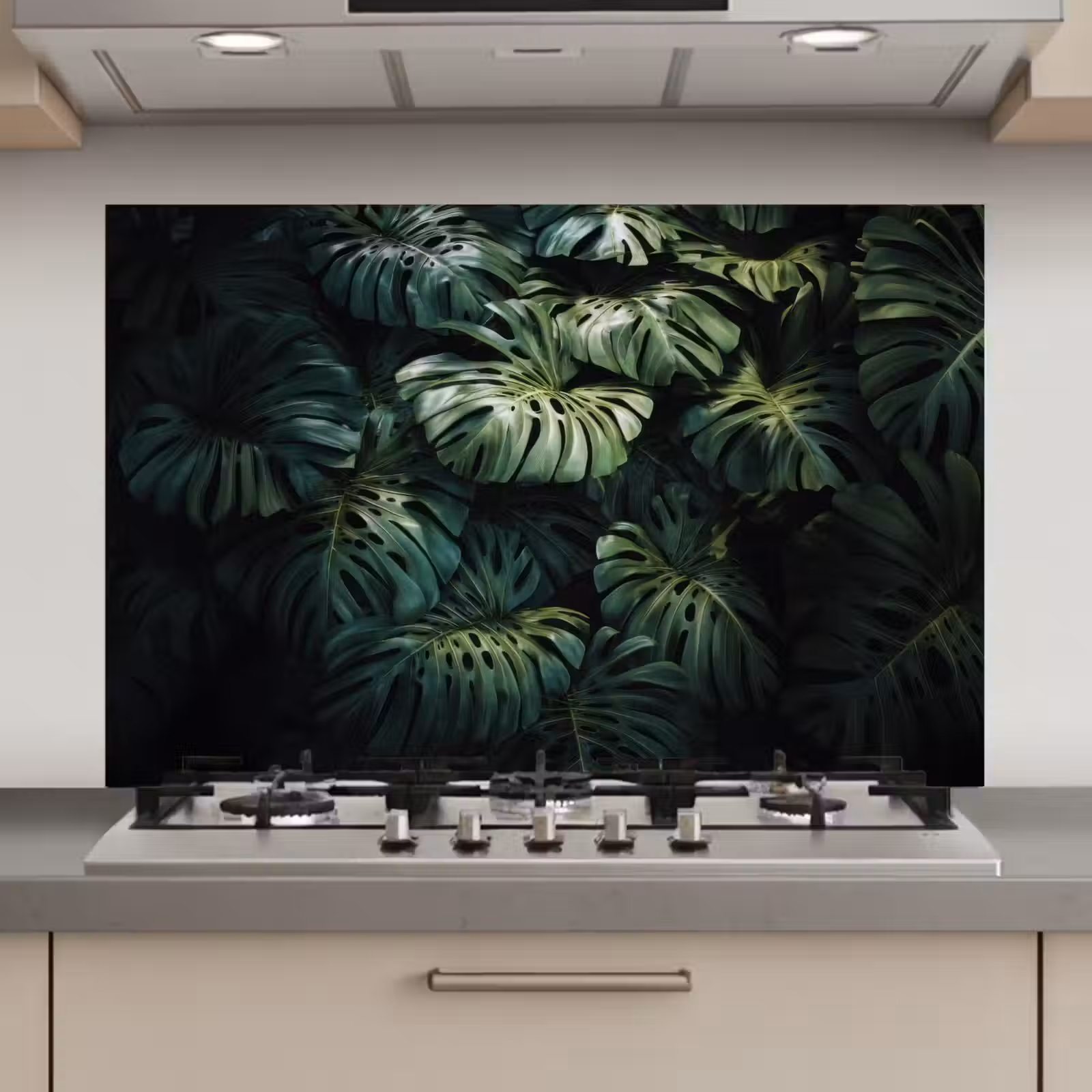 Spatscherm keuken - Plant - Monstera - Lichtinval — 1