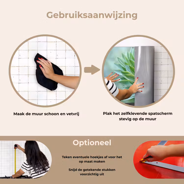 Spatscherm keuken - Blad - Plant - Groen - Textuur — 8