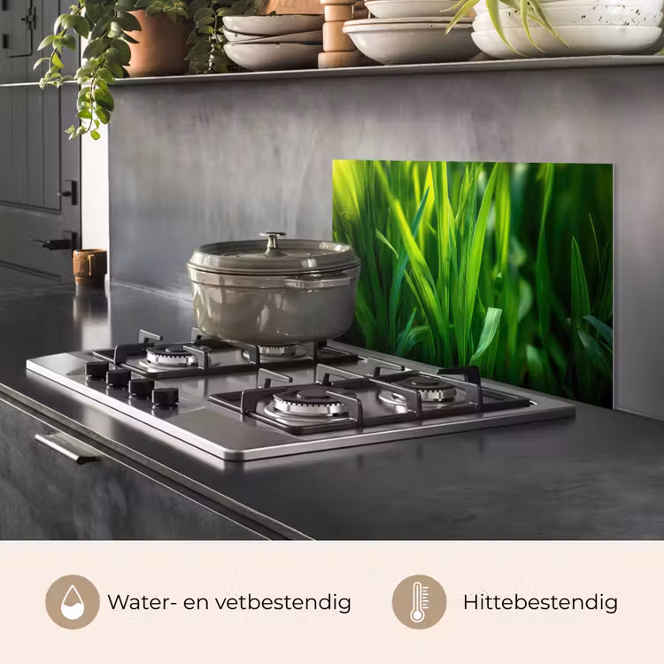 Spatscherm keuken - Grassprieten - Lichtinval - Groen — 7
