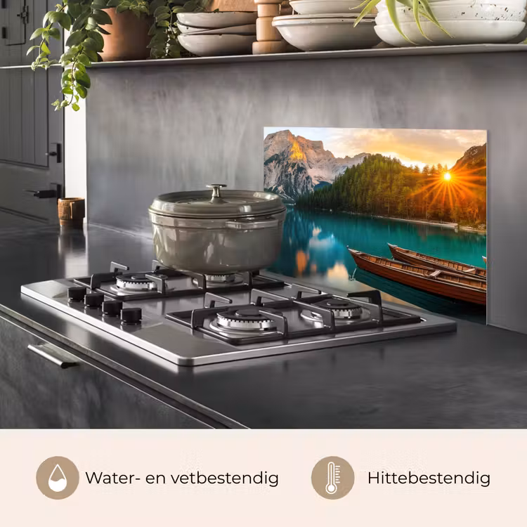 Spatscherm keuken - Meer - Bergen - Zonsondergang - Boot — 6