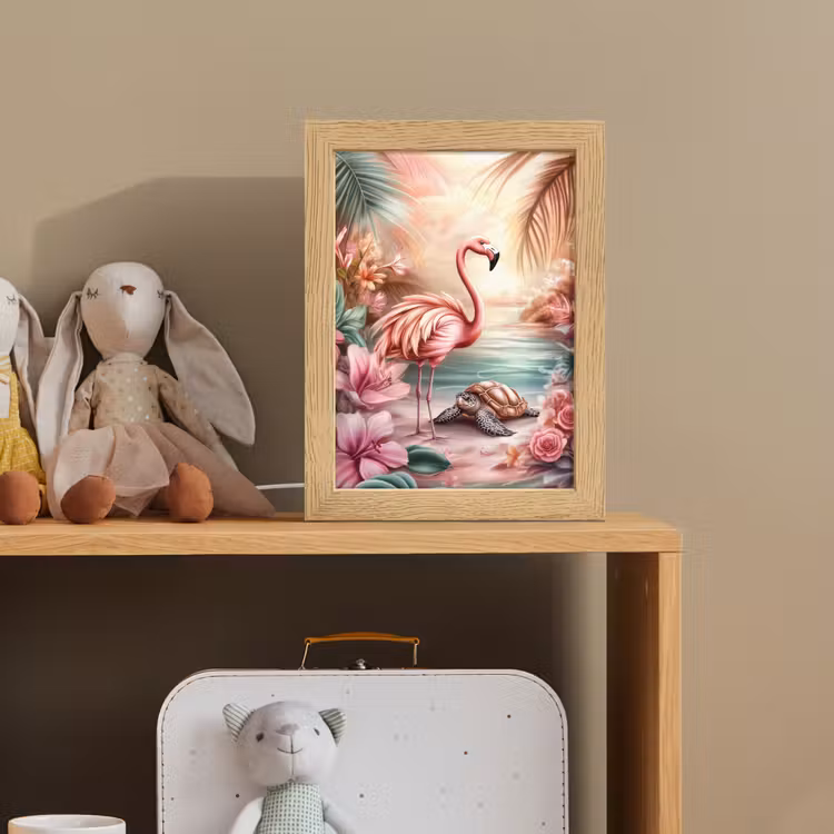 Nachtlampje - Flamingo - Schildpad - Roze — 3