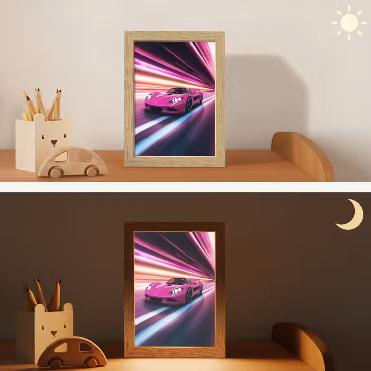 Nachtlampje - Raceauto - Roze - Neon — 5
