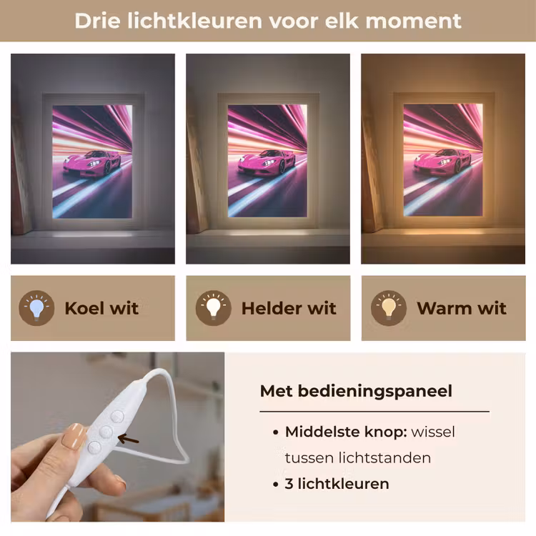 Nachtlampje - Raceauto - Roze - Neon — 7