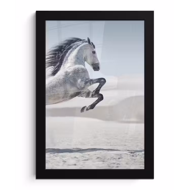 Poster met lijst - Paard - Dieren - Zand - Natuur — 1