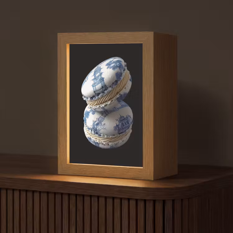 Tafellamp - Eten - Macarons - Delfts blauw - Koekjes