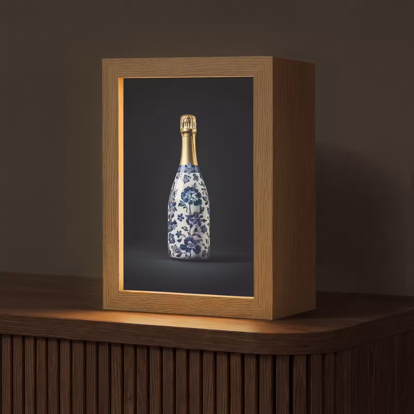 Tafellamp - Champagne - Bloemen - Goud - Chique — 1