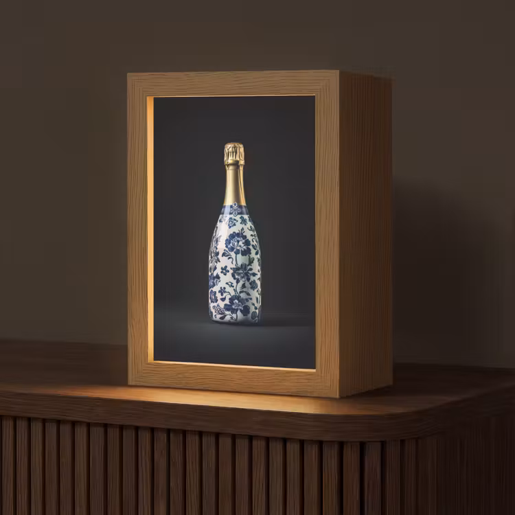 Tafellamp - Champagne - Bloemen - Goud - Chique