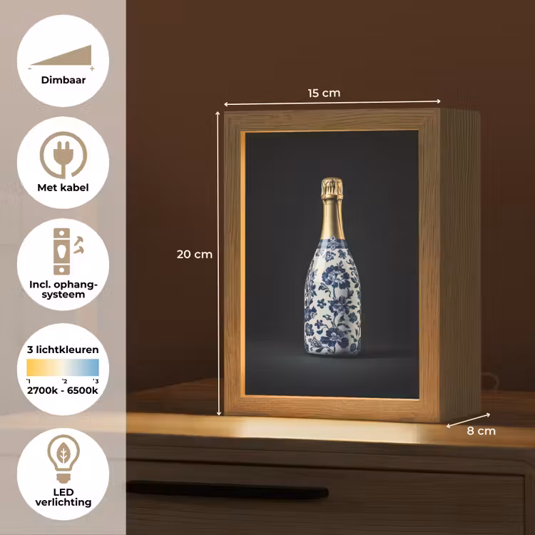 Tafellamp - Champagne - Bloemen - Goud - Chique — 7