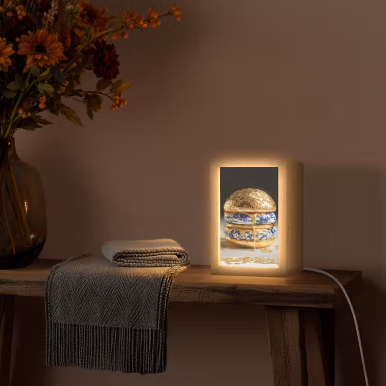 Tafellamp - Delftsblauw - Goud - Burger — 3