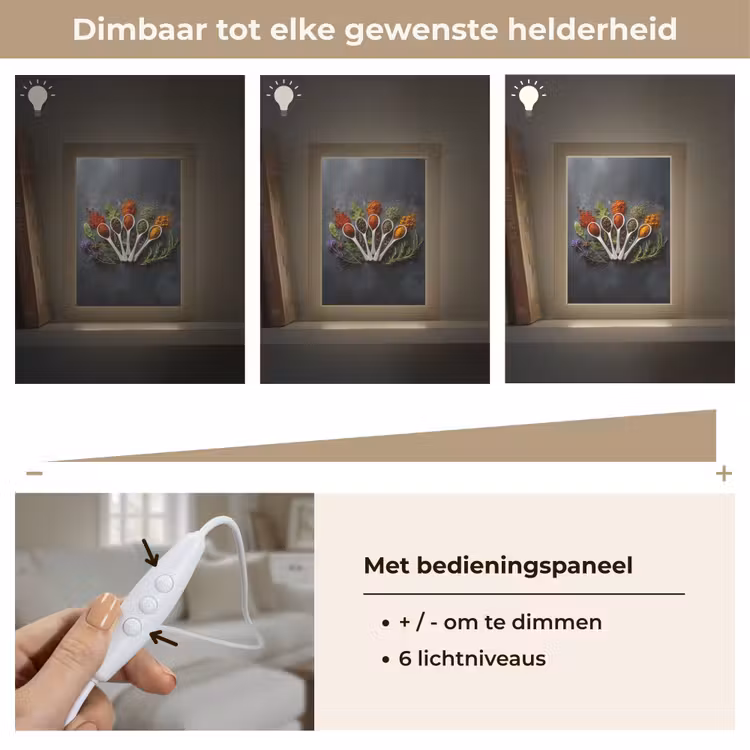Tafellamp - Lepels - Wit - Poeder - Kruiden — 8
