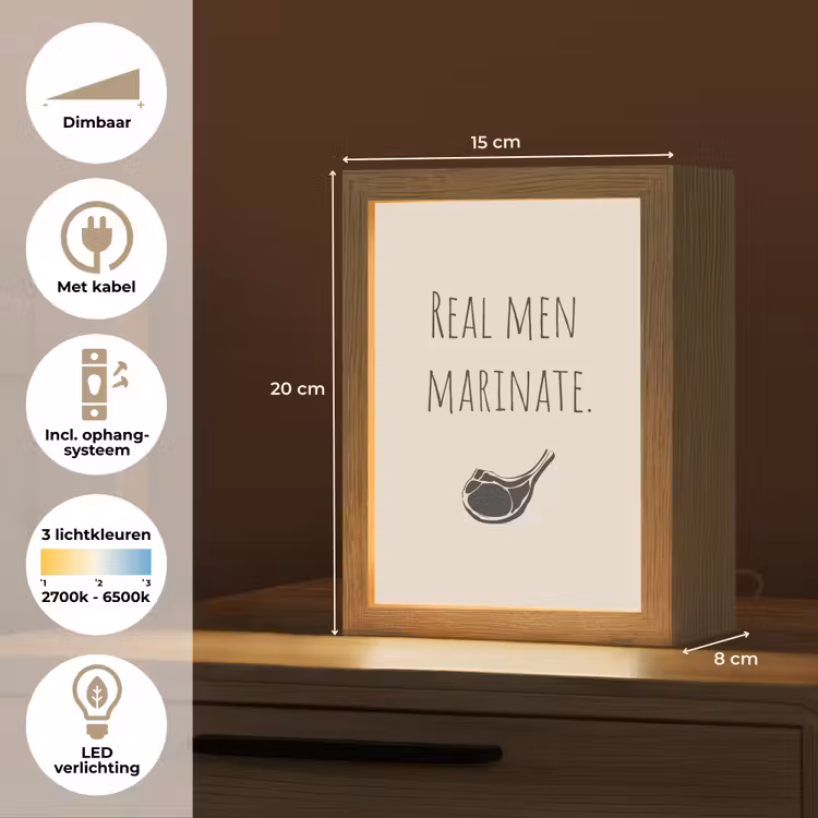 Tafellamp - Real Men Marinate Beige — 7