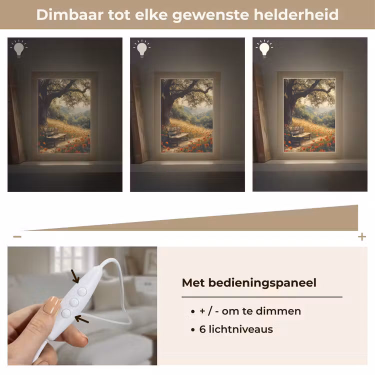 Tafellamp - Bankje - Boom - Klaprozen - Heuvels — 8