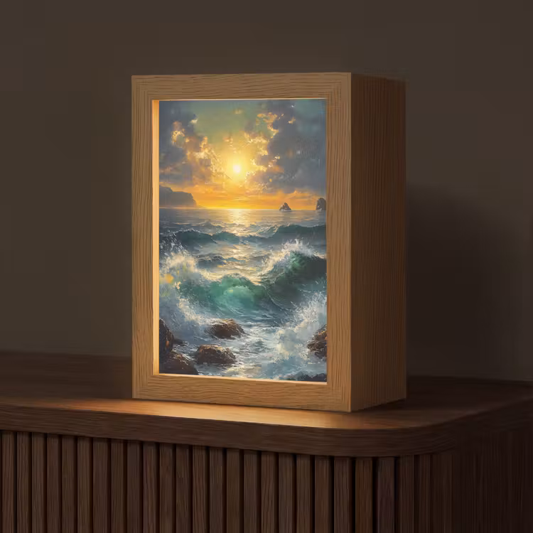 Tafellamp - Zee - Zon - Golven - Rotsen — 1
