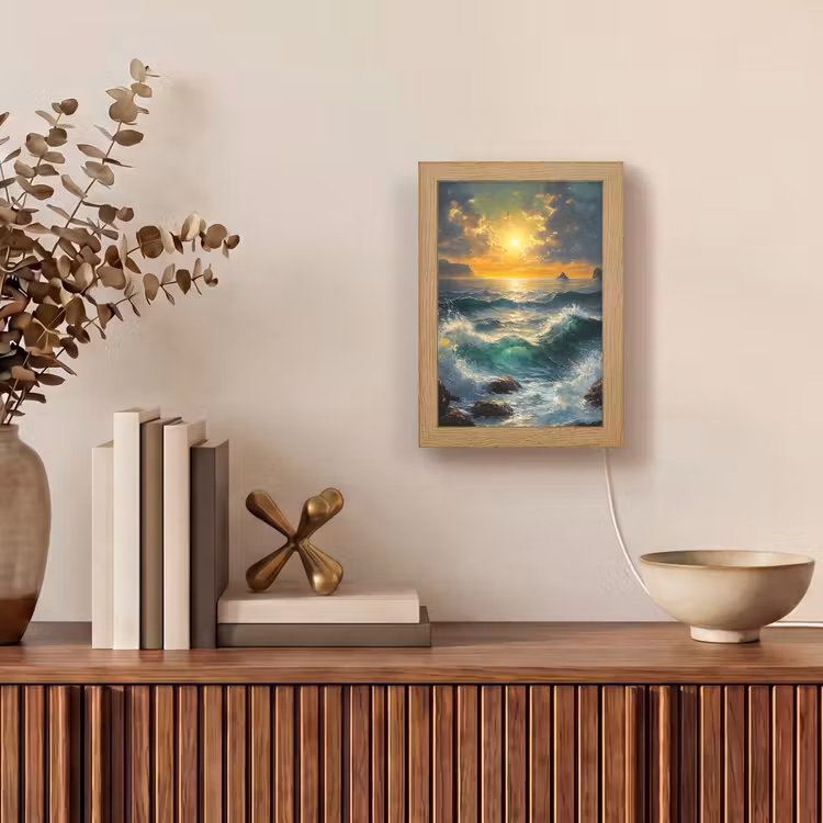 Tafellamp - Zee - Zon - Golven - Rotsen — 4