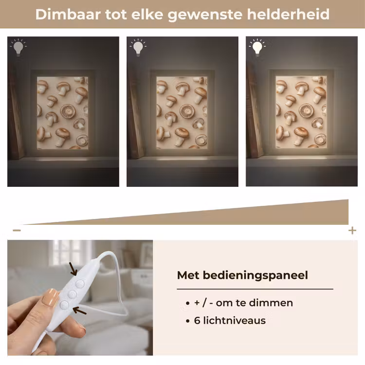Tafellamp - Kastanje Champignons - Beige — 8