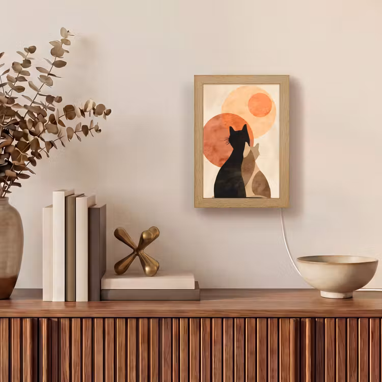 Tafellamp - Katten - Zwart - Abstract - Cirkels — 4